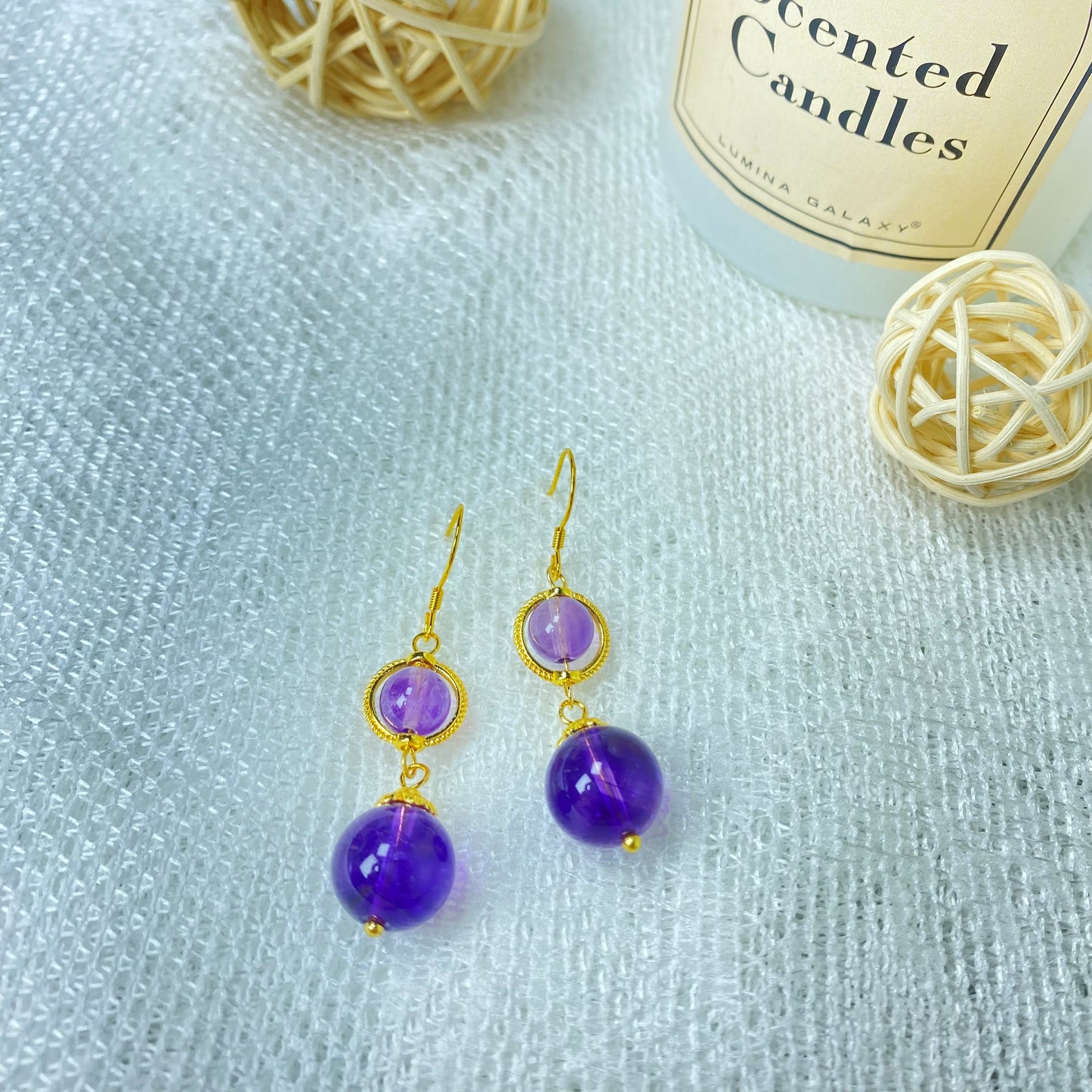 Saturn Violet Earrings