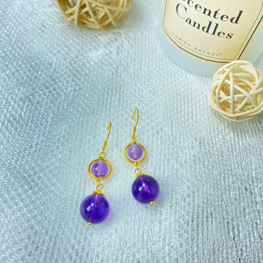 Saturn Violet Earrings