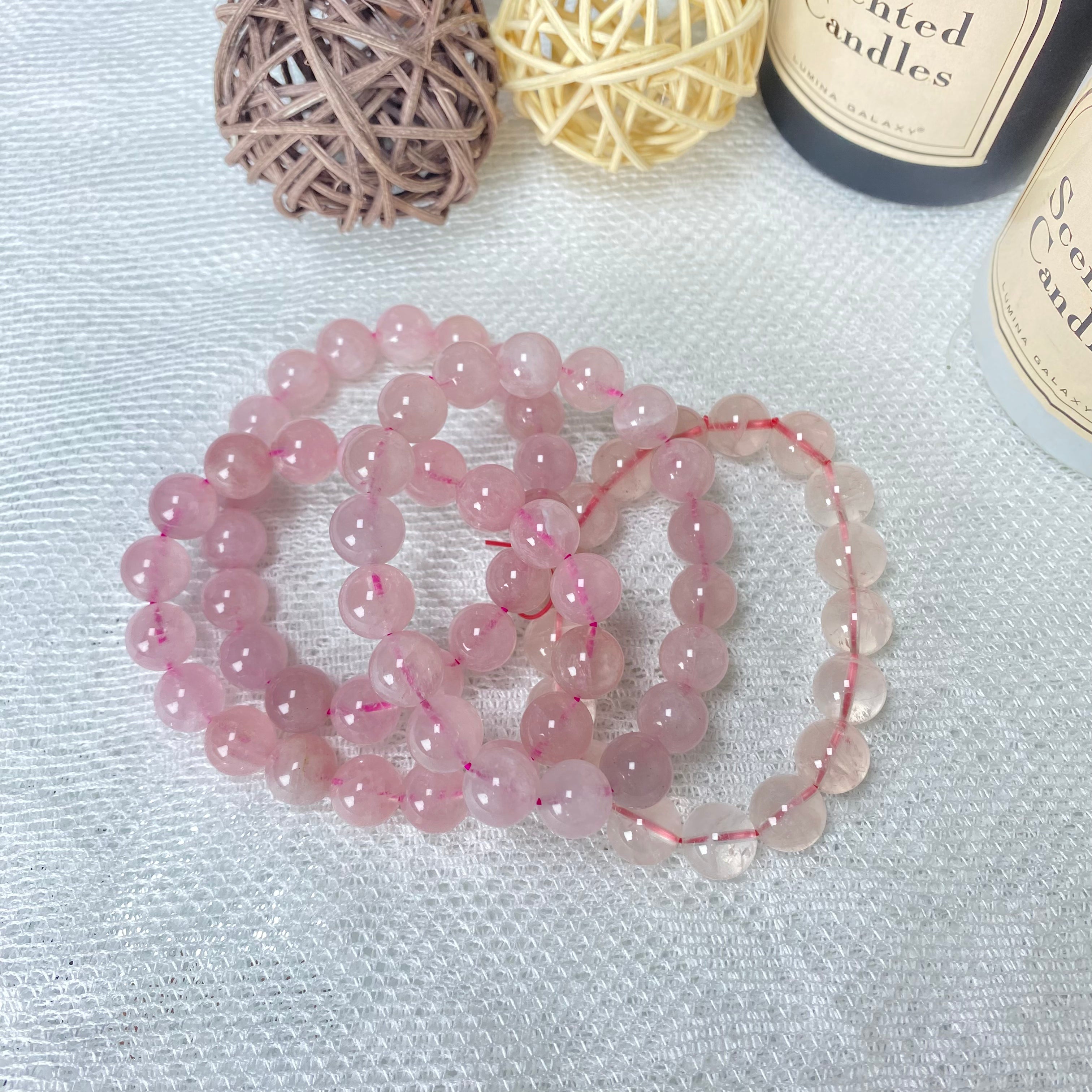 Natural Crystal Pink Serenity Rose Quartz Bracelet