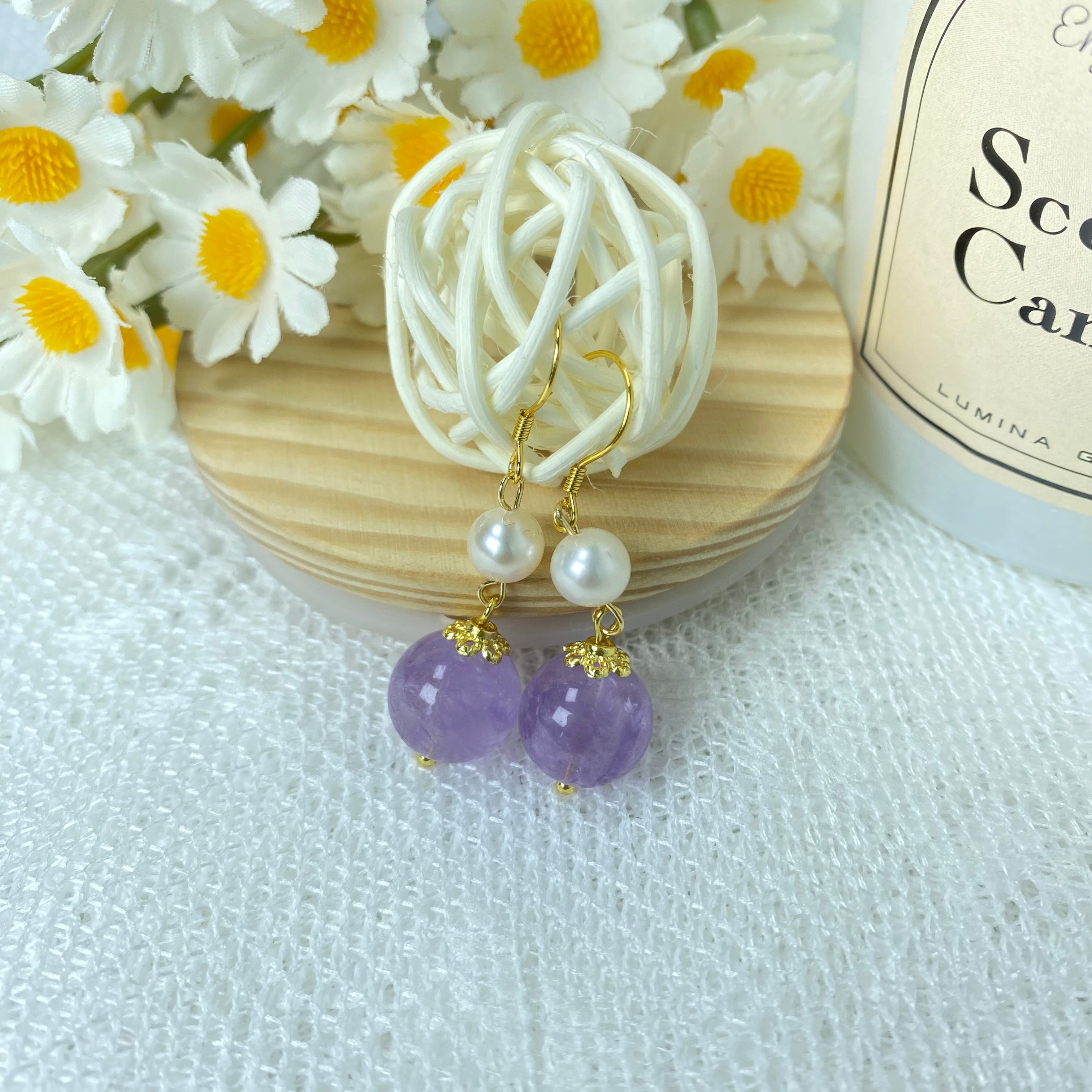 Violet Dew Earrings