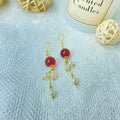 Strawberry quartz earrings